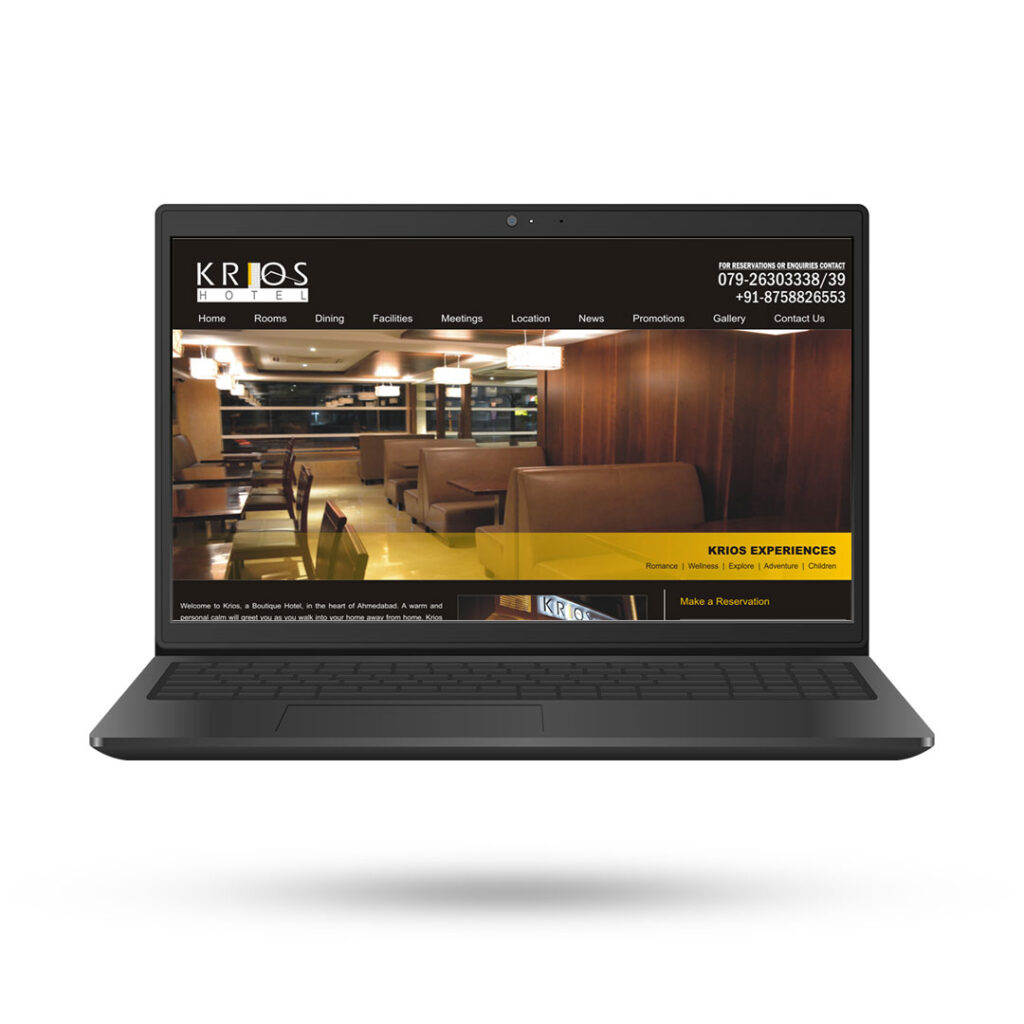 Krios Hotel - Ahmedabad : Website Designing and Promotions